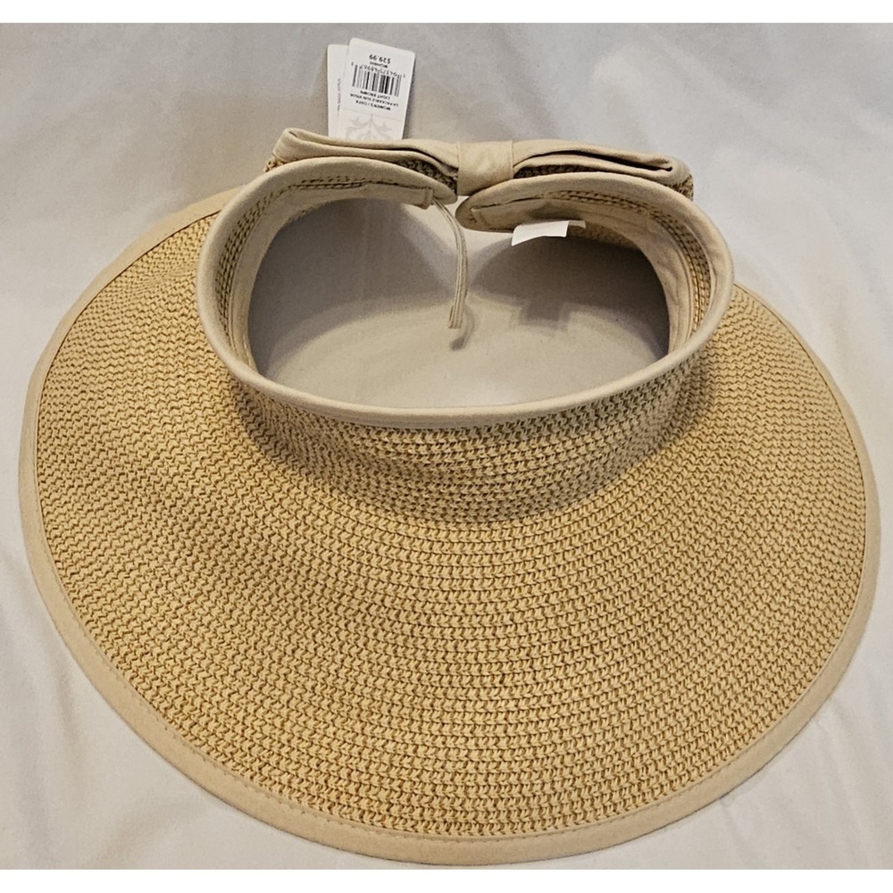 NWT Lady Hagan Packable Sun Golf Visor With Bow Brown Outdoors Gardening